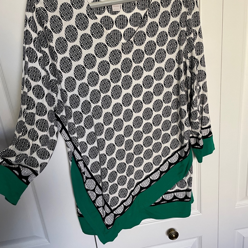 Chico’s size 2 (which is 10/12 women’s size) Top